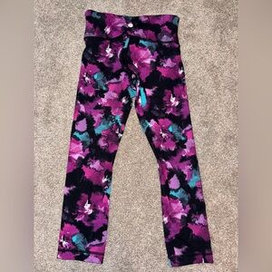 Lululemon Women's Leggings Size 2 Wunder Under Crop Floral‎